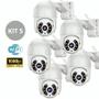 Imagem de Kit 5 Câmera Segurança wifi ip Prova Dágua Infravermelho Externa 360 Wifi a8