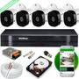 Imagem de Kit 5 Cameras 1120b Intelbras e Dvr Mhdx 1108 C/ Hd e Cabo