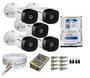 Imagem de Kit 5 Câmeras Segurança VHC 1120B Hd 720 bullet Intelbras + cabos conectores C/Hd 500gb