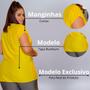 Imagem de Kit 5 Camisa Dry Fit Plus Size Até 54 Para Academia e Dia a Dia Feminina Atacado 