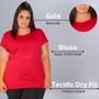 Imagem de Kit 5 Camisa Dry Fit Plus Size Até 54 Para Academia e Dia a Dia Feminina Atacado 
