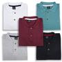 Imagem de Kit 5 Camisa Polo Envoy Tecido Piquet Básica Masculina
