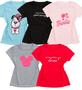 Imagem de kit 5 Camiseta atacado T-shirt Babylook Feminina juvenil 2 à 16 anos Meninas