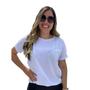 Imagem de Kit 5 Camisetas Básicas Feminina Branca e preta T-shirt 100% Algodão 30.1