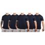 Imagem de Kit 5 Camisetas Básicas Masculina Algodão Premium Slim Fit