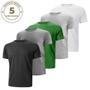 Imagem de Kit 5 Camisetas Básicas Masculinas Casual Várias Cores