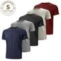 Imagem de Kit 5 Camisetas Básicas Masculinas Casual Várias Cores