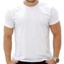 Imagem de Kit 5 Camisetas Branca Básicas Masculina 100% Poliéster