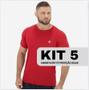 Imagem de Kit 5 Camisetas Dry Fit Masculina Academia Treino Corrida Tecido Gelado Furadinho Furado Confortável Antiodor Respirável