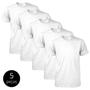 Imagem de Kit 5 Camisetas Masculinas Slim Fit Básicas Algodão Premium