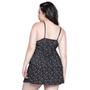 Imagem de Kit 5 Camisolas Plus Size Vekyo Estampada Feminina Liganete Com Laço Roupa de Dormir