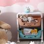 Imagem de Kit 5 carrinho multifuncional estante porta treco com 2 divisórias cada infantil cesta bebe quarto 