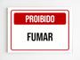 Imagem de kit 5 com placas de sinalização proibido fumar aviso mdf