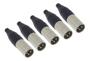 Imagem de Kit 5 Conector Santo Angelo XLR Linha Macho SA2X Niquelado