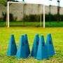 Imagem de Kit 5 Cones + 5 chapéus chinês Treino Velocidade Agilidade Futebol coloridos para Ensinar Cores