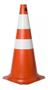 Imagem de Kit 5 Cones Sinalização PVC 75cm Rígido Laranja/Branco