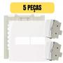 Imagem de Kit 5 conjunto 4x4 interruptor paralelo branco margirius sleek