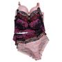 Imagem de Kit 5 Conjunto de Lingerie Sensual Plus Size calcinha e sutia com Aro e bojo