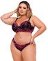 Imagem de Kit 5 Conjunto de Lingerie Sensual Plus Size calcinha e sutia com Aro e bojo