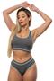 Imagem de Kit 5 Conjunto Fitness Top Nadador com Calcinha Tanga Ginástica Academia Sutia Sem Bojo Atacado Lingerie para malhar