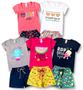 Imagem de Kit 5 Conjunto Infantil Feminino Roupa de Verão Menina