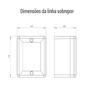 Imagem de Kit 5 Conjunto Interruptor Simples + Tomada 20A Sobrepor Box