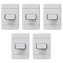 Imagem de Kit 5 Conjunto Interruptor Tecla Simples Branco 4x2 Neo Sottile - Enerbras