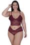 Imagem de Kit 5 Conjunto Plus Size Caleçon Renda e Cropped  Rendado Lingerie Sexy