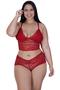 Imagem de Kit 5 Conjunto Plus Size Caleçon Renda e Cropped  Rendado Lingerie Sexy