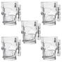 Imagem de Kit 5 Copos Caneca Caveira Crânio Transparente Chopp Vidro