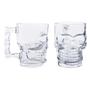 Imagem de Kit 5 Copos Caneca Caveira Crânio Transparente Chopp Vidro