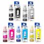 Imagem de Kit 5 Cores Tinta Epson 555 T555 Original para Ecotank L8160 L8180 L 8160 L 8180 5 Refis de 70ml