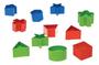Imagem de Kit 5 Cubos Didático Brinquedo Infantil Formas Geométricas