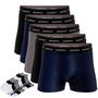 Kit 5 Cuecas Boxer Masculinas Adulto Box + 3 Pares Meias Original - Sandrini Imagem de Kit 5 Cuecas Boxer Masculinas Adulto Box + 3 Pares Meias Original
