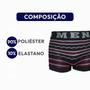 Imagem de Kit 5 Cuecas Boxer Microfibra Men Adulto + 3 Pares Meias Sport Longa M11