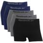 Imagem de Kit 5 Cuecas Masculina Boxer Reebok Premium Elastano Lisa 