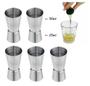 Imagem de Kit 5 Dosador Bebidas Duplo Inox Dosar Drinks 25ml 50ml