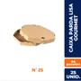 Imagem de Kit 5 emb. oitav. p/ pizza n. 25 c/25 un. parda/parda lisa