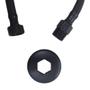 Imagem de Kit 5 Engate Mangueira Flexível Black Trançado Aço Inox 40Cm