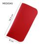 Imagem de Kit 5 Estojo Porta Óculos de Sol e Grau Case Vermelho Capinha Portatil Fino