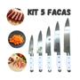 Imagem de Kit 5 Facas Cortar Carne Master Chef Cozinha Churrasco