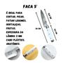 Imagem de Kit 5 Facas de Cortar Carne Master Chef Cozinha Churrasco Gourmet