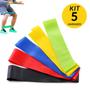 Imagem de Kit 5 Faixas de Elástico para Yoga e Flexibilidade