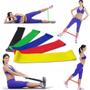 Imagem de Kit 5 Faixas Elasticas Exercicios em Casa Mini Band Extensor Academia Yoga Pilates Fitness