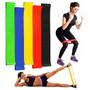 Imagem de Kit 5 Faixas Elásticas Intensidades Variadas Para Musculação