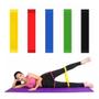 Imagem de Kit 5 Faixas Elásticas Mini Band Exercícios Yoga Pilates