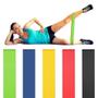 Imagem de Kit 5 Faixas Elásticas Para Exercícios Multifuncional Yoga Fisioterapia e Treino/Kit 5 Faixas Mini Band Exercícios Multi