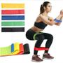 Imagem de Kit 5 Faixas Elásticas Theraband Com 5 Níveis Fisioterapia