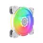 Imagem de Kit 5  Fan Argb Fn-12rainbow-d Wt + Controladora Gamemax