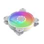Imagem de Kit 5  Fan Argb Fn-12rainbow-d Wt + Controladora Gamemax